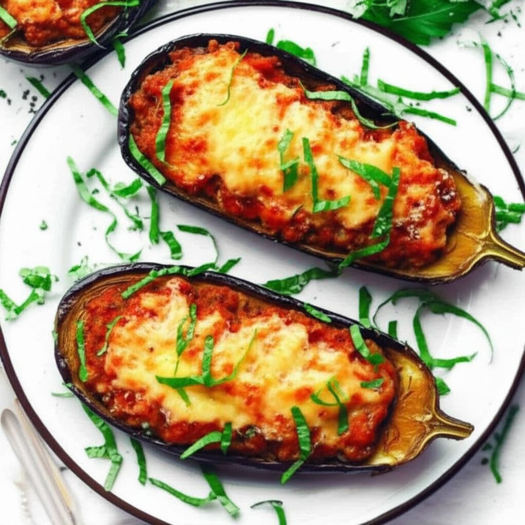 Sausage-Stuffed Eggplant