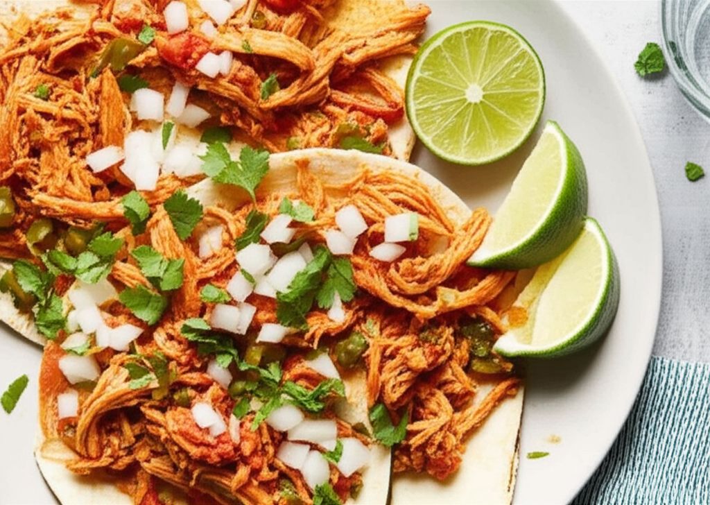 Slow Cooker Shredded Chicken Tacos