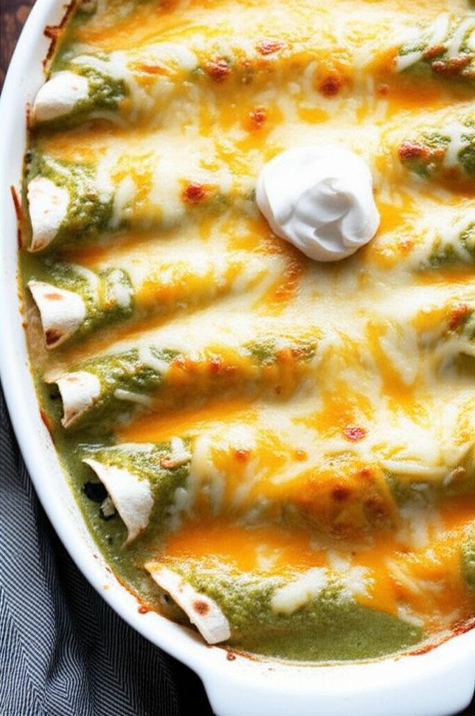 Spinach Enchiladas Verde