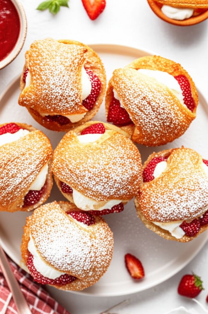 Strawberries 'n' Cream Croissant Cups