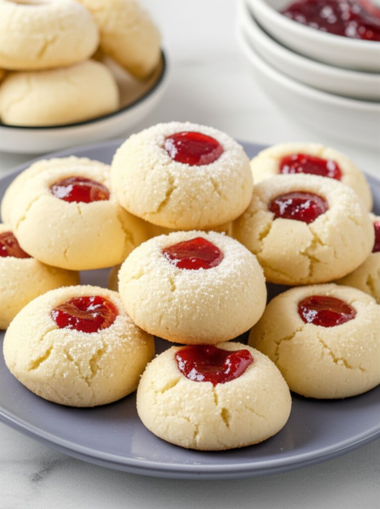 Swedish Hallongrottor Cookies (Raspberry Caves)