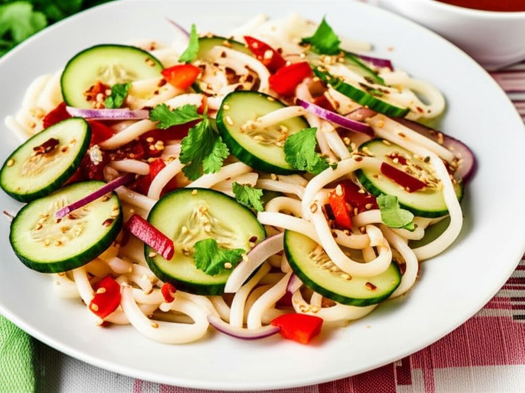 Thai Cucumber Salad with Udon Noodles