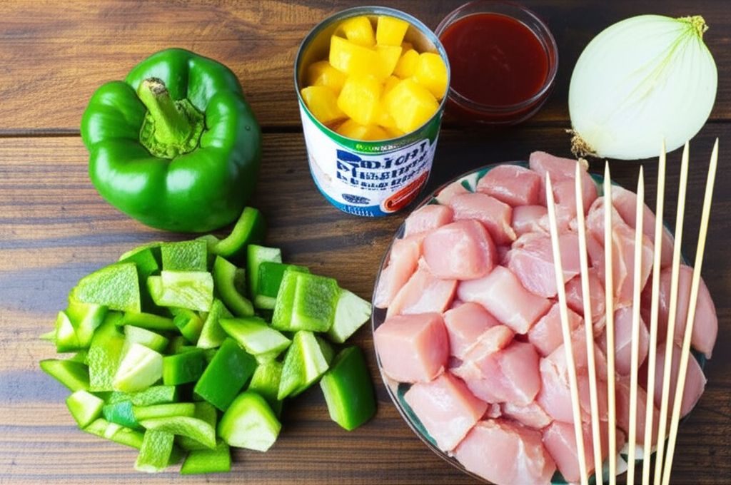 Ultra Easy Pineapple Chicken Kabobs