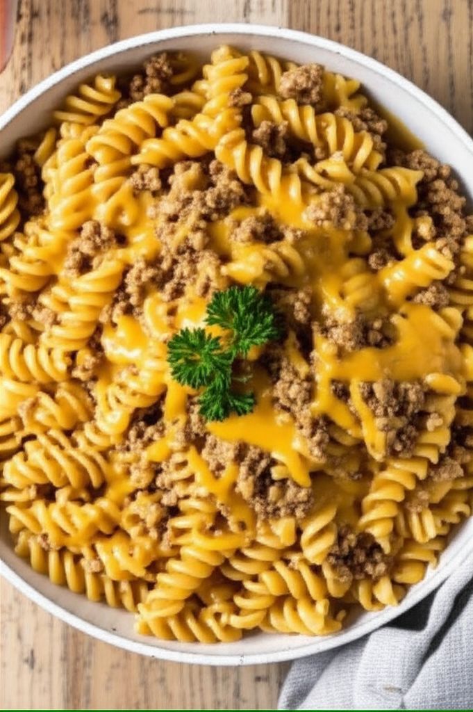 'Beefy' Cheesy Pasta