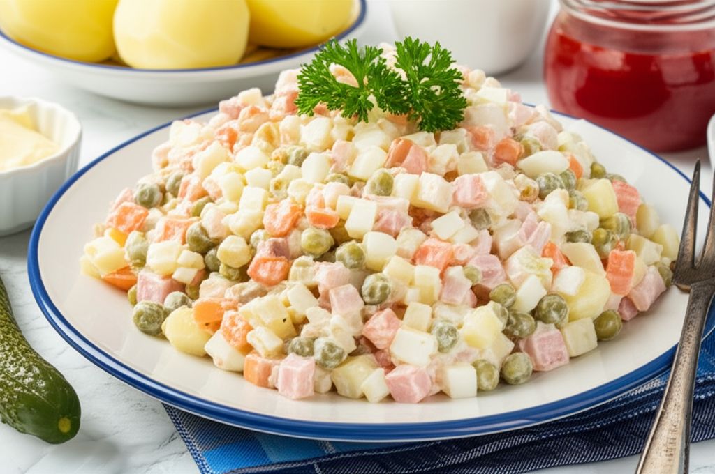 Authentic Russian Salad 'Olivye'
