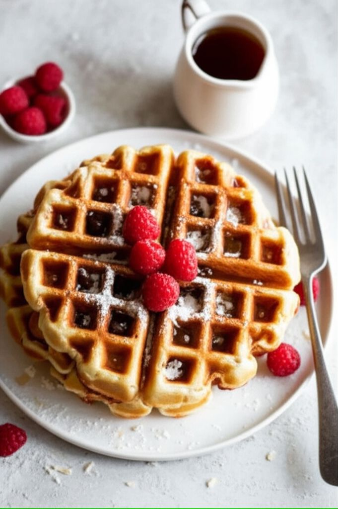 Coconut Chocolate Chip Waffles