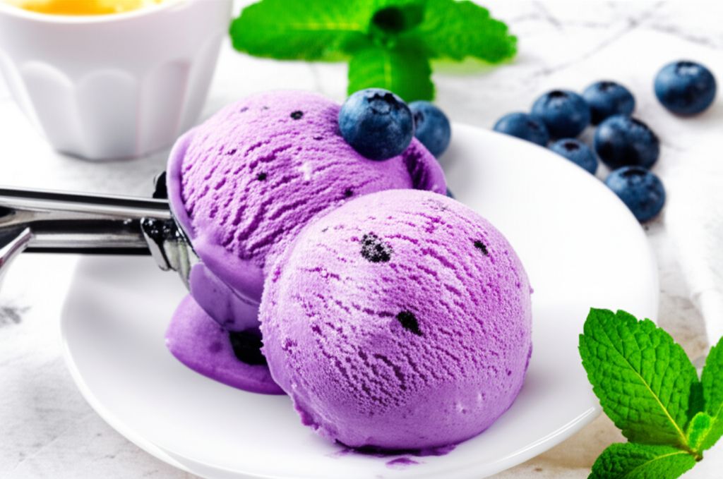 Fresh Blueberry Ice Cream