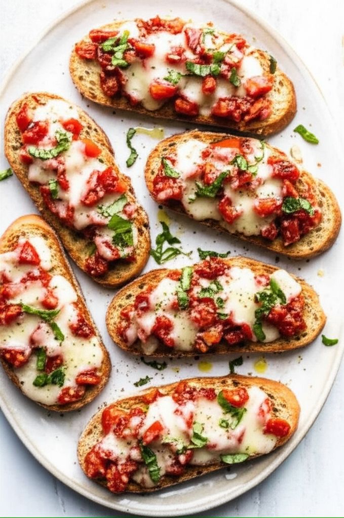 Healthier Double Tomato Bruschetta