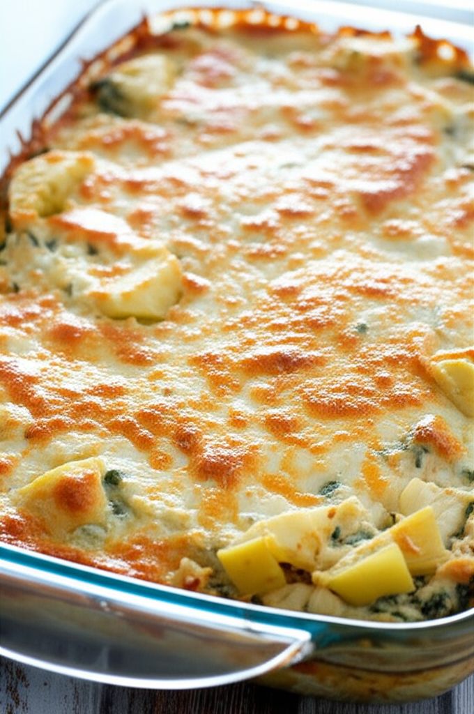 Justine's Artichoke Chicken Spinach Dip