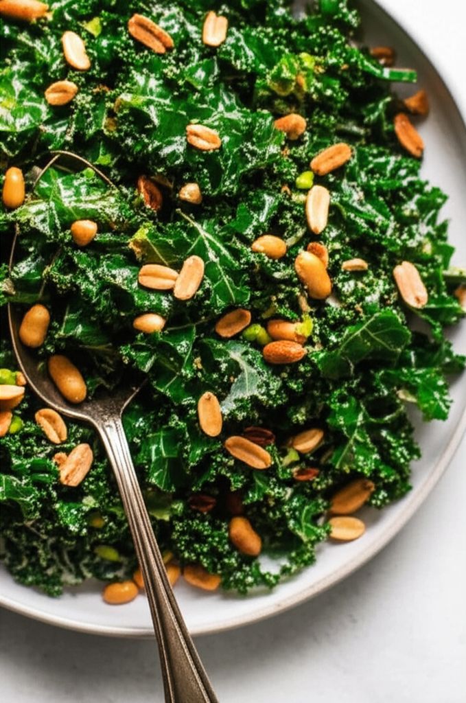Kale Salad with Peanut Dressing