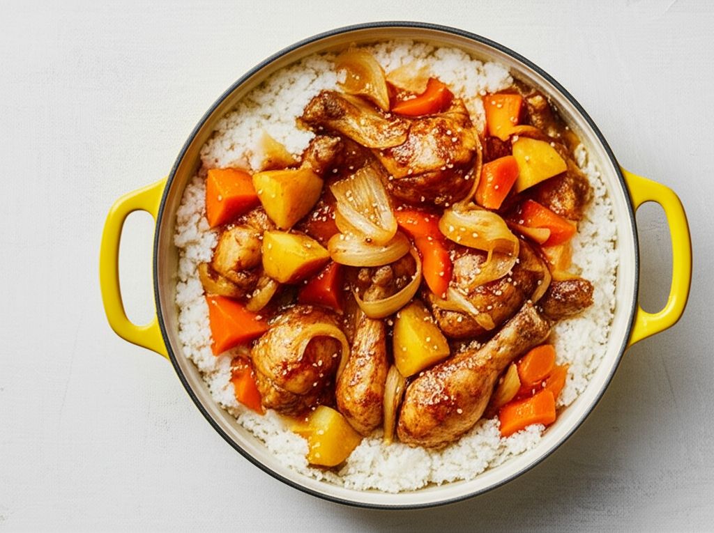 Korean Sesame Chicken and Potatoes