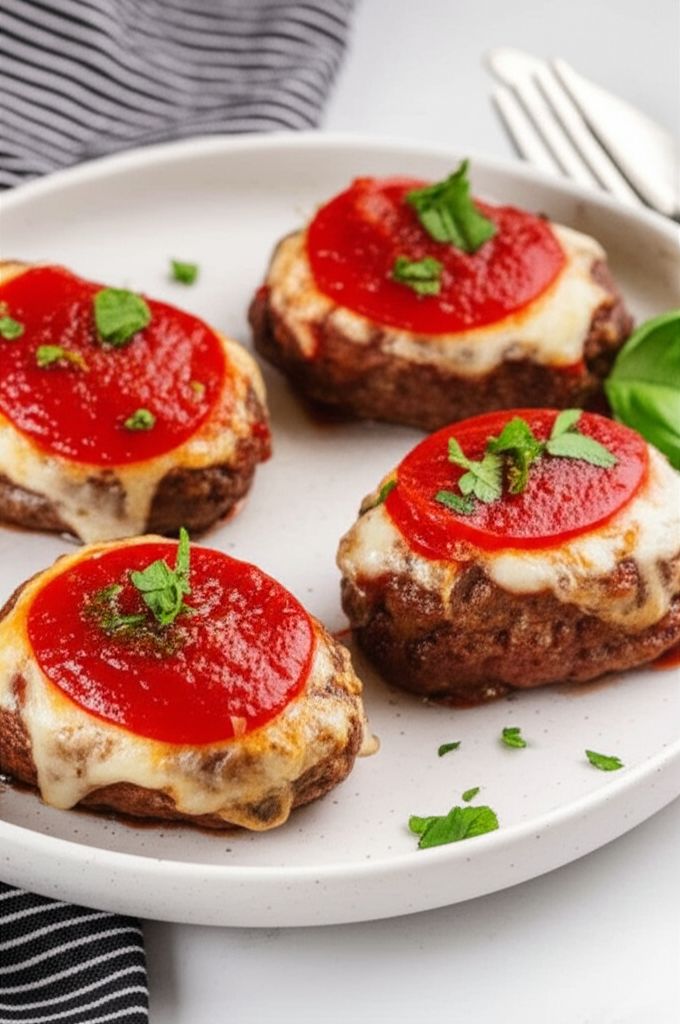 Air Fryer Cheese-Stuffed Mini Italian Meatloaves