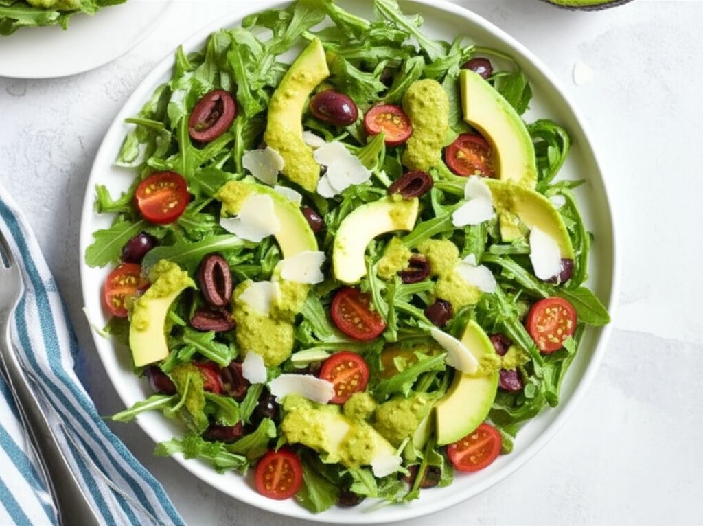 Arugula Salad with Avocado Citrus Vinaigrette