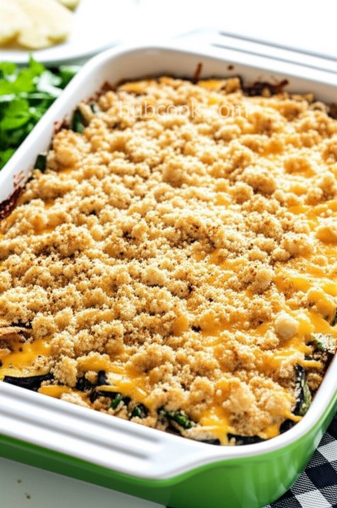 Chicken, Eggplant, and Green Beans Casserole