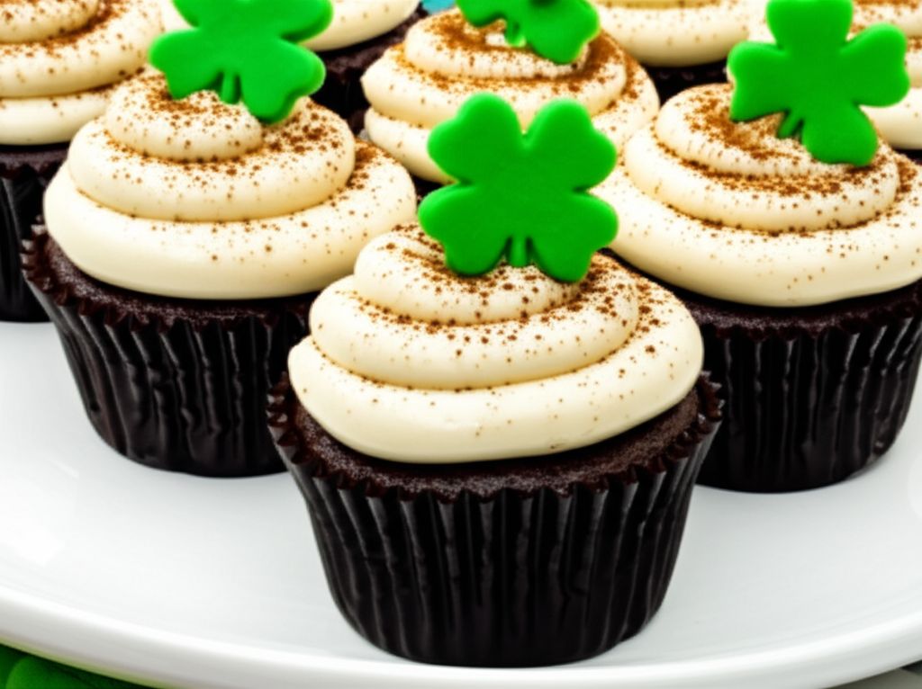 Chocolate Guinness Cupcakes with Irish Cream Frosting