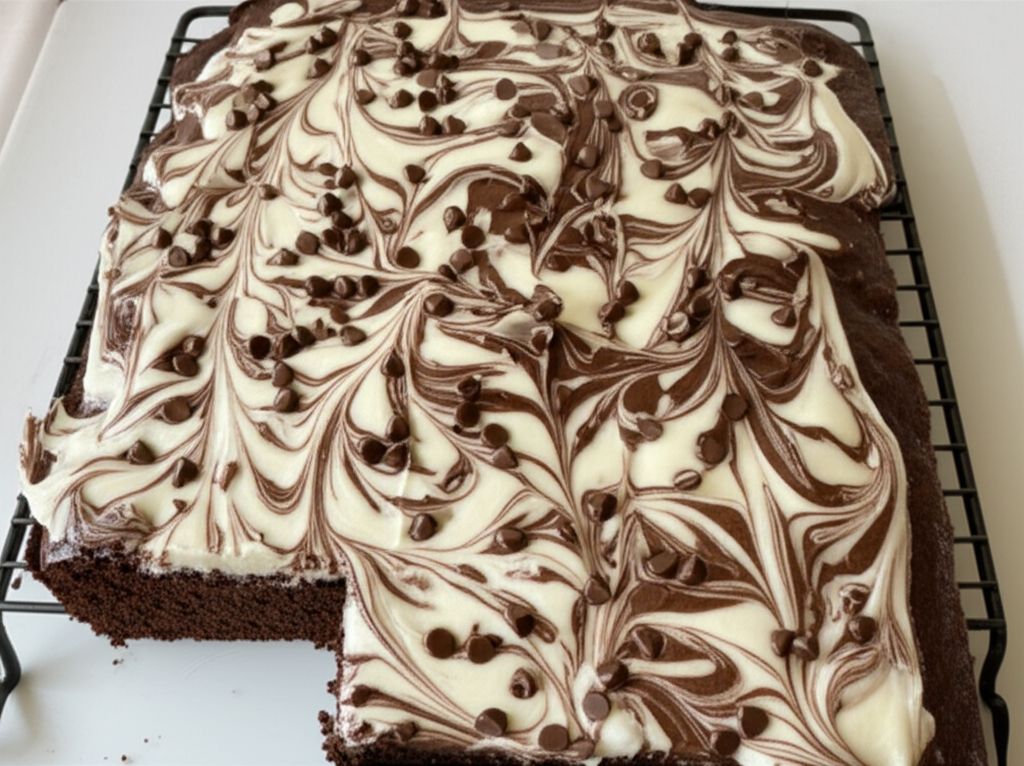 Chocolate Swirl Zucchini Sheet Cake