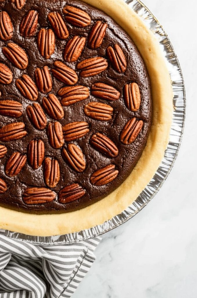 Dark Chocolate Buttermilk Pecan Pie