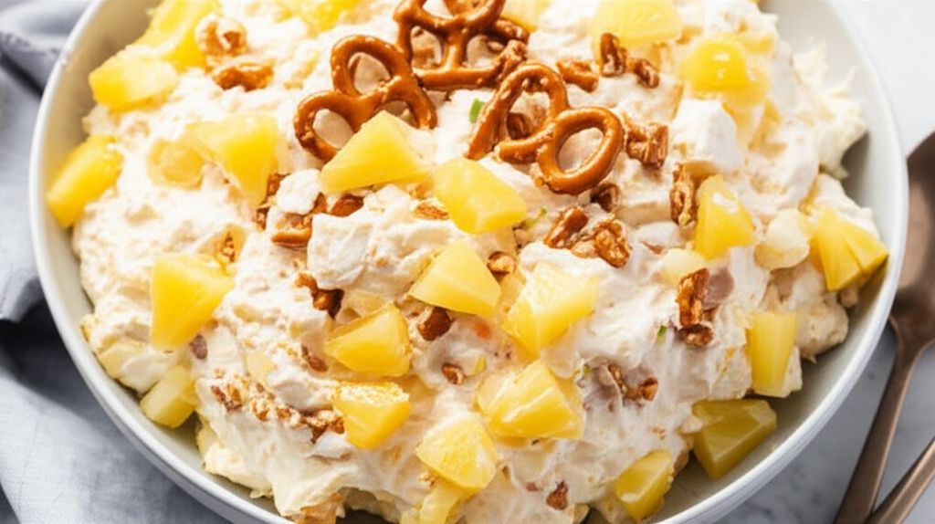 Easy Pineapple Pretzel Salad