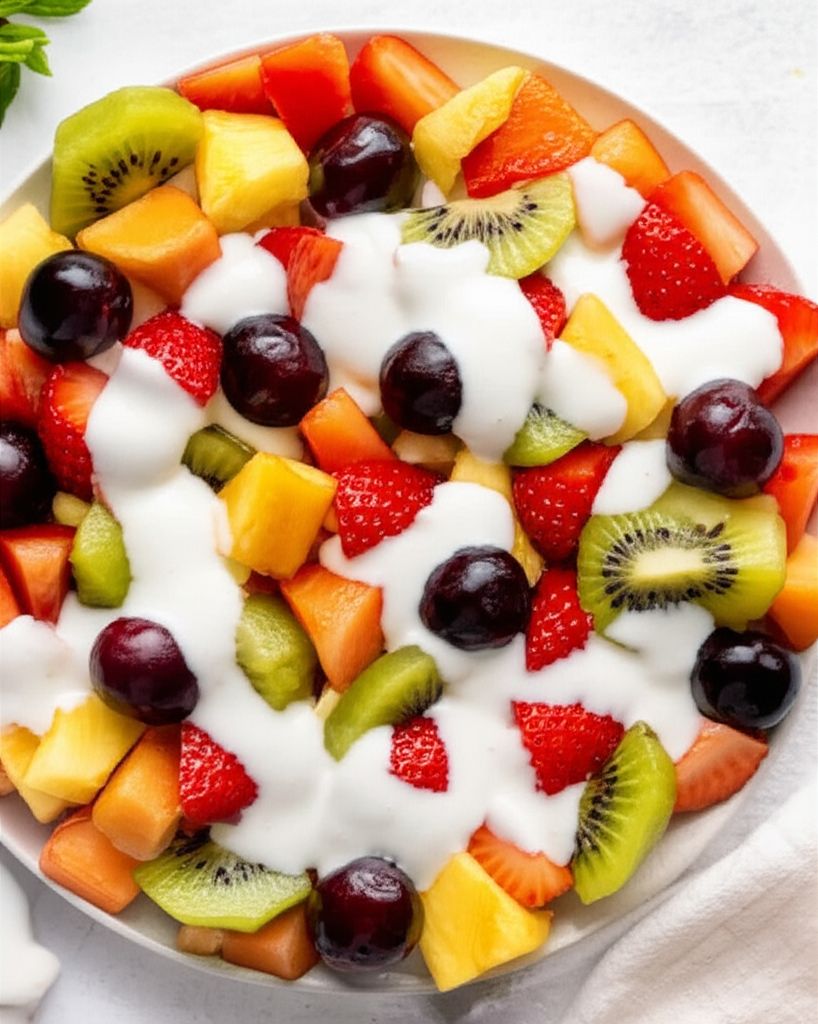 Fruit Salad with Vanilla Yogurt