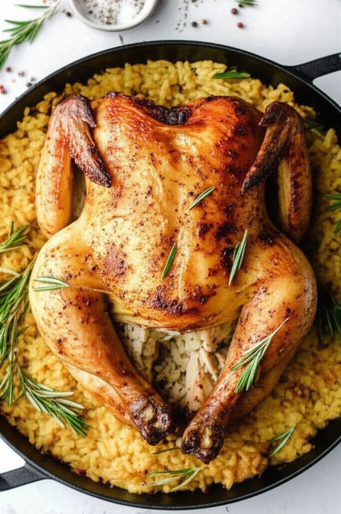 Garlic Rice Roast Chicken