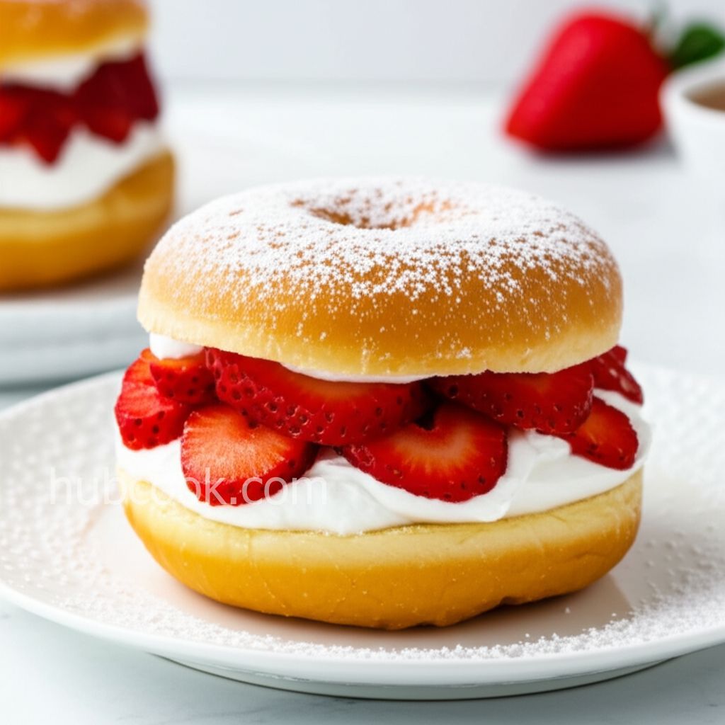 Glazed Doughnut Strawberry Shortcake