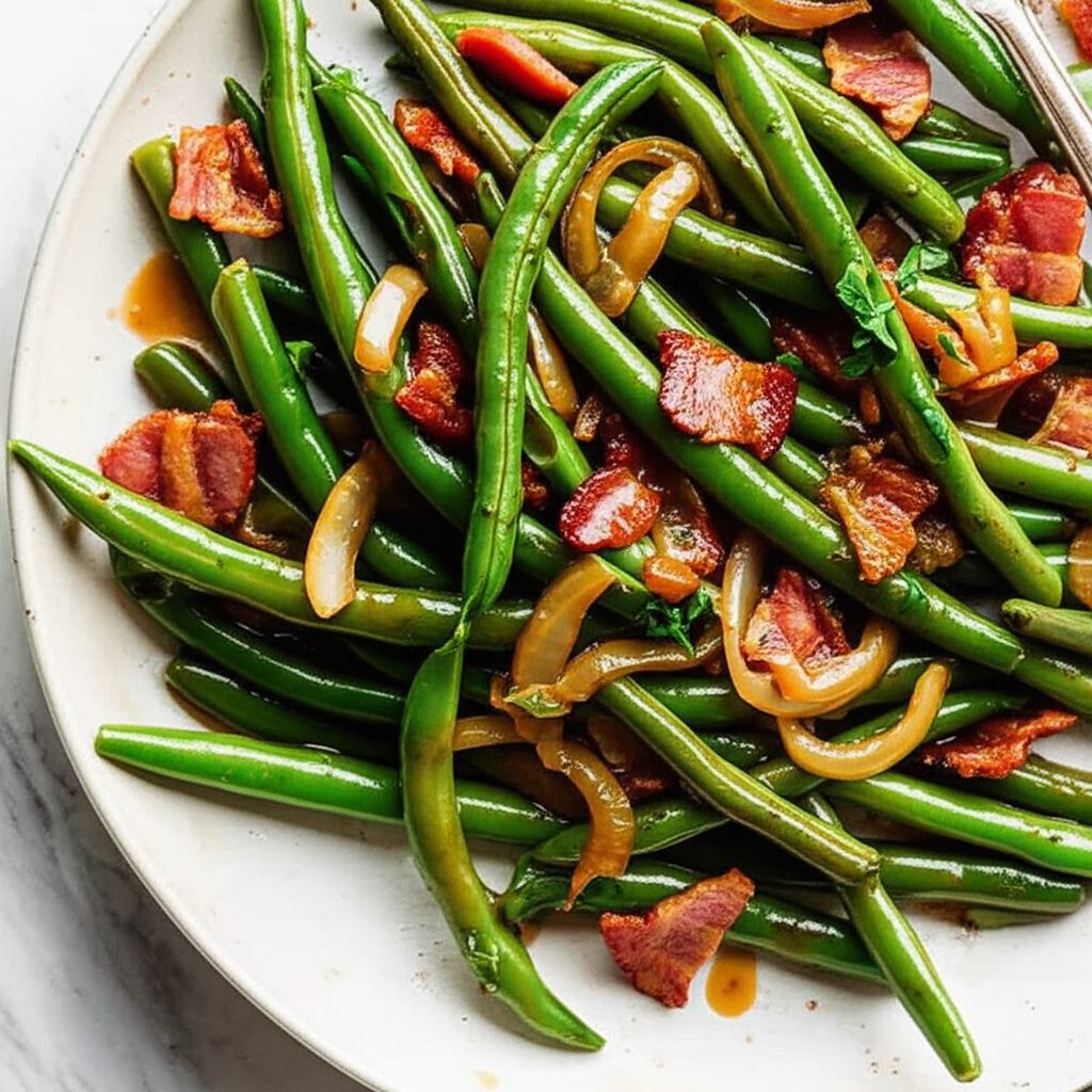 Green Beans with Smokey Bacon Vinaigrette