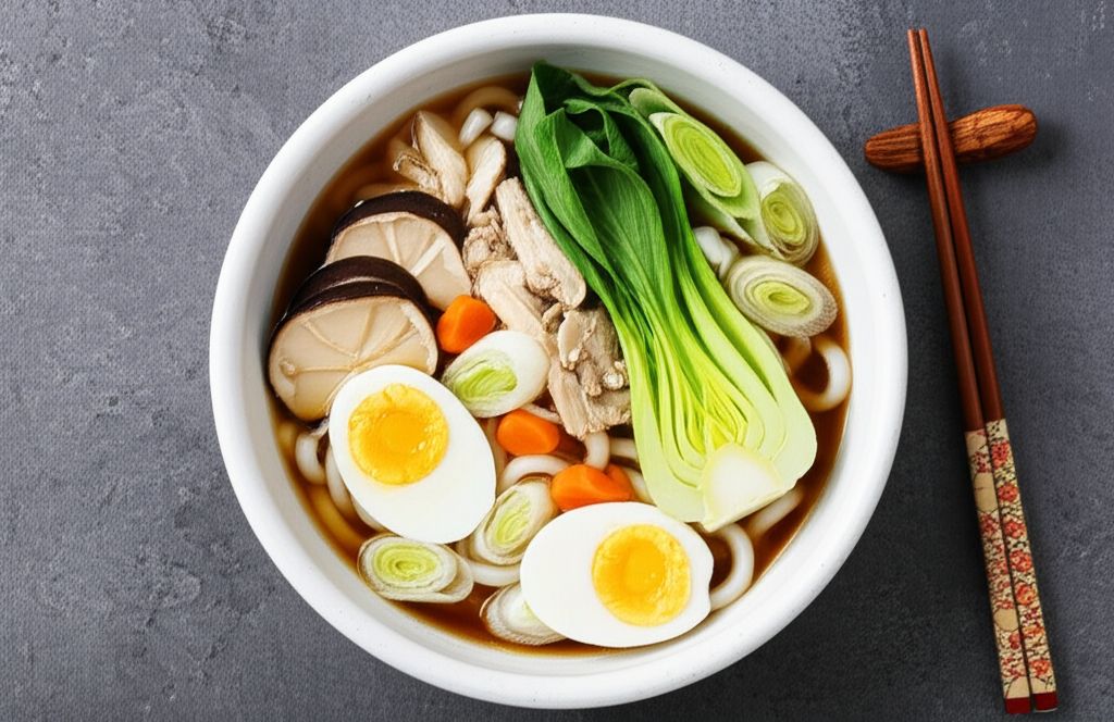 Japanese Nabeyaki Udon Soup