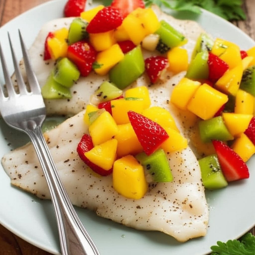 LaWanna's Mango Salsa on Tilapia Fillets
