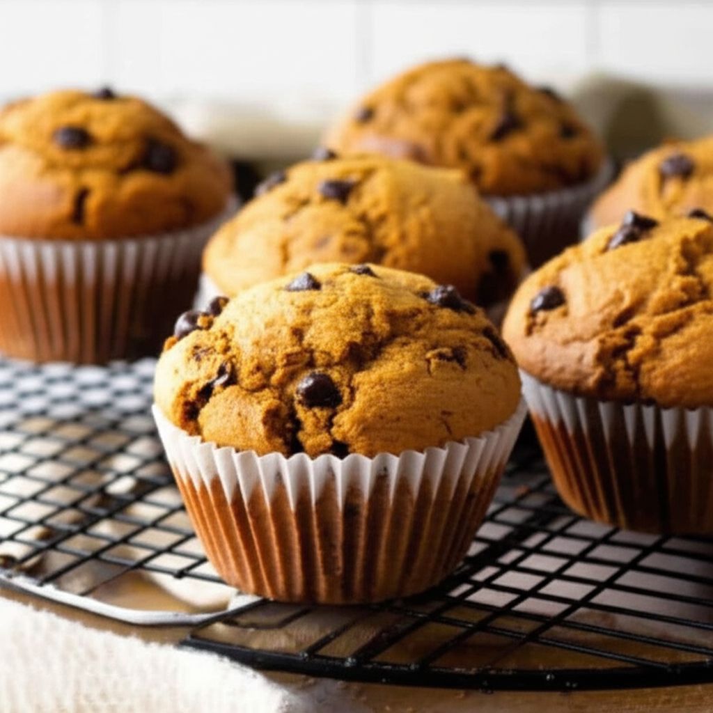 Low-Fat Vegan Pumpkin Chocolate Chip Muffins