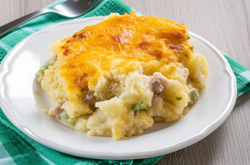 Mama's Famous Cheesy Mashed Potato Casserole
