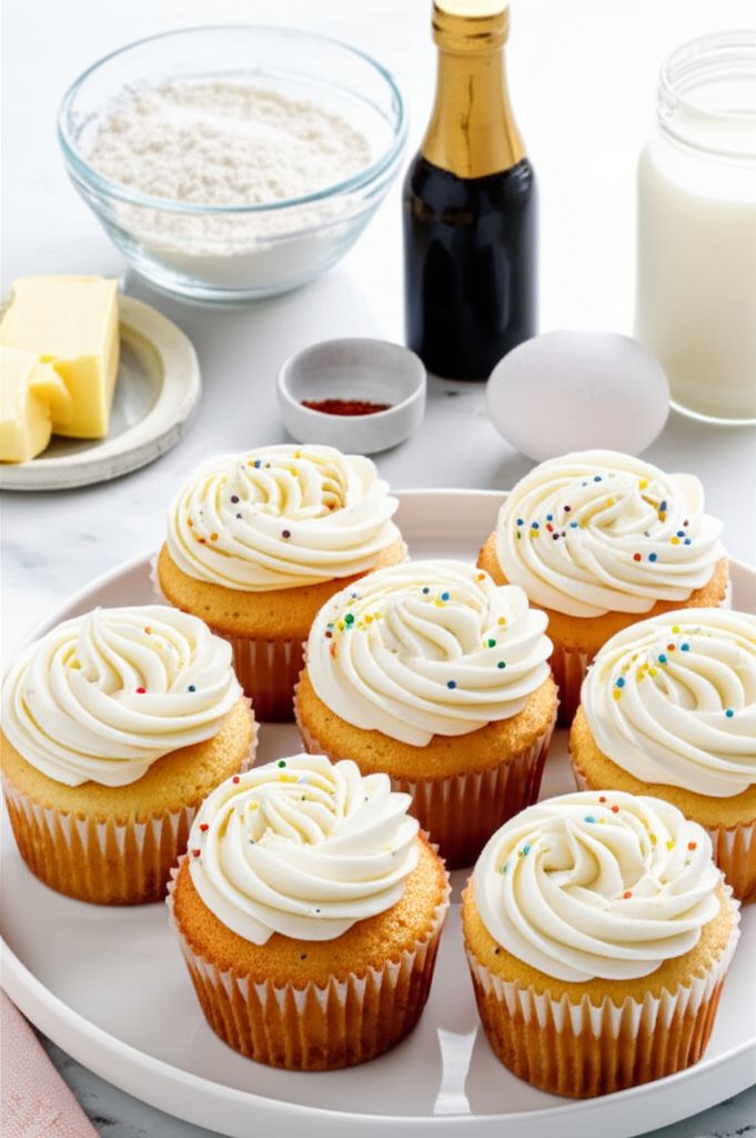 Moist Vanilla Cupcakes