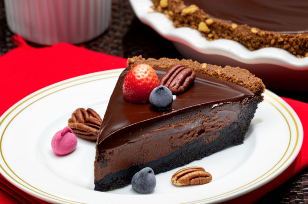 Pecan Crusted Chocolate Truffle Pie