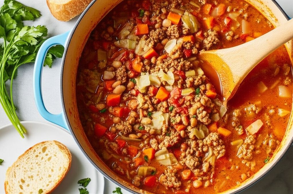 Rustic Cabbage and Sausage Soup