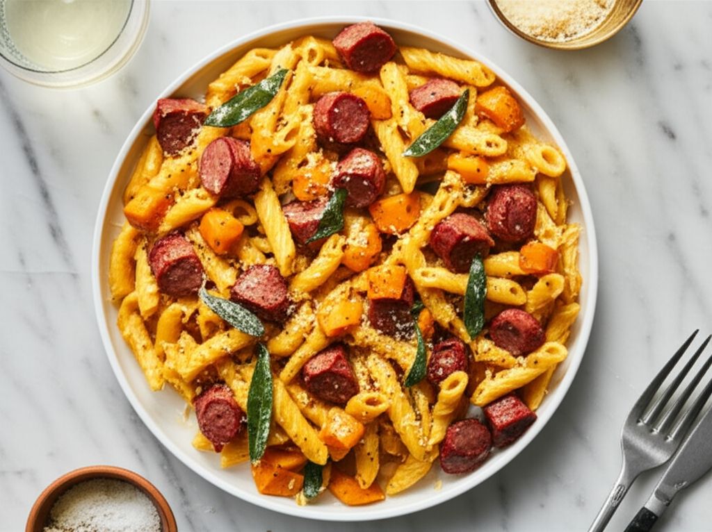 Smoked Sausage and Butternut Squash Pasta