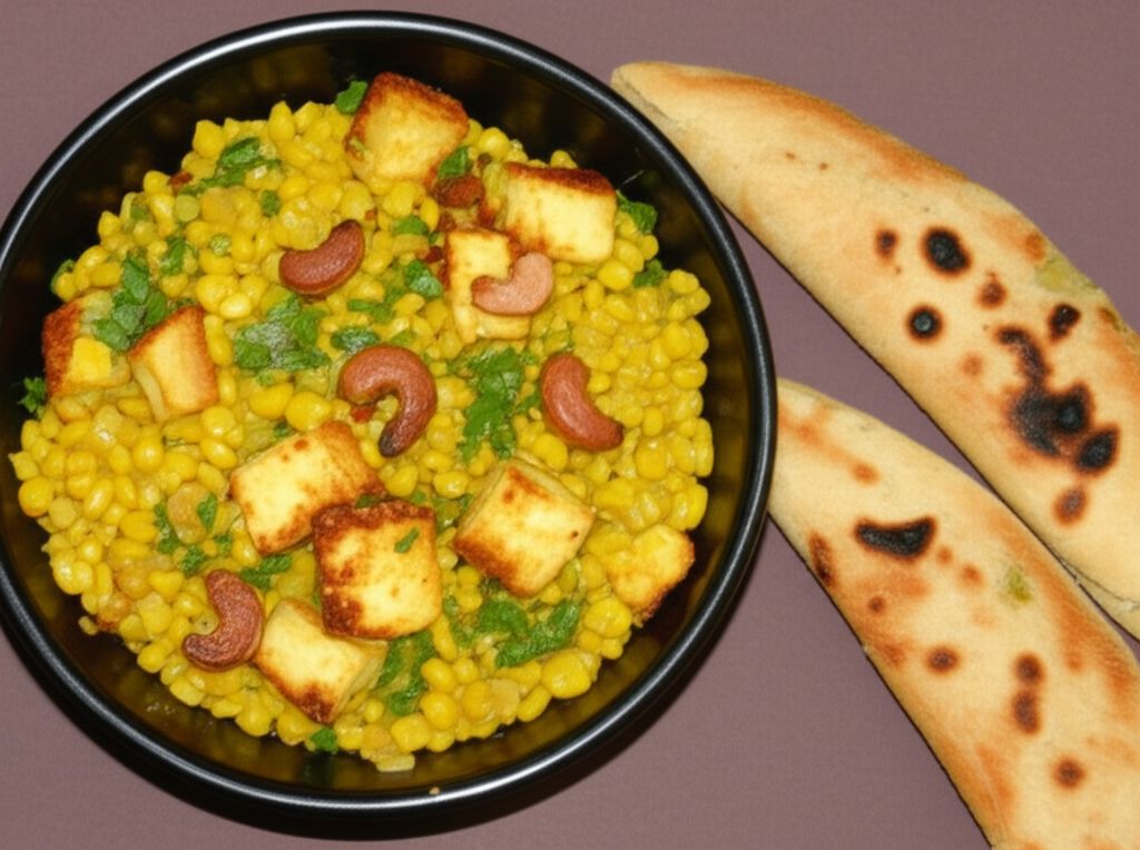 Sweet Corn Subji With Paneer and Cashew Nuts