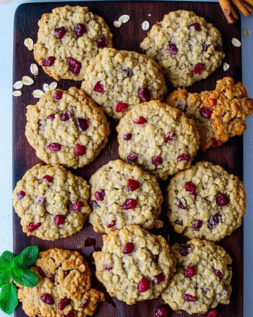 Apple-Cran-Cherry Oatmeal Cookies