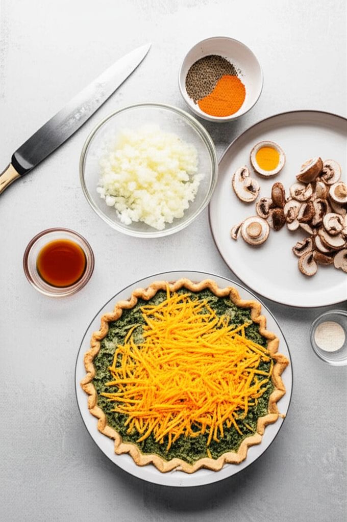 Belle and Chron's Spinach and Mushroom Quiche
