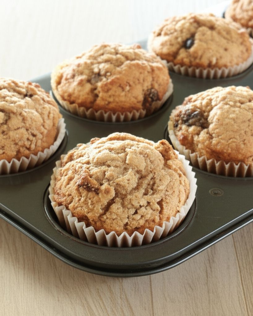 Caramelized Oatmeal Raisin Muffins