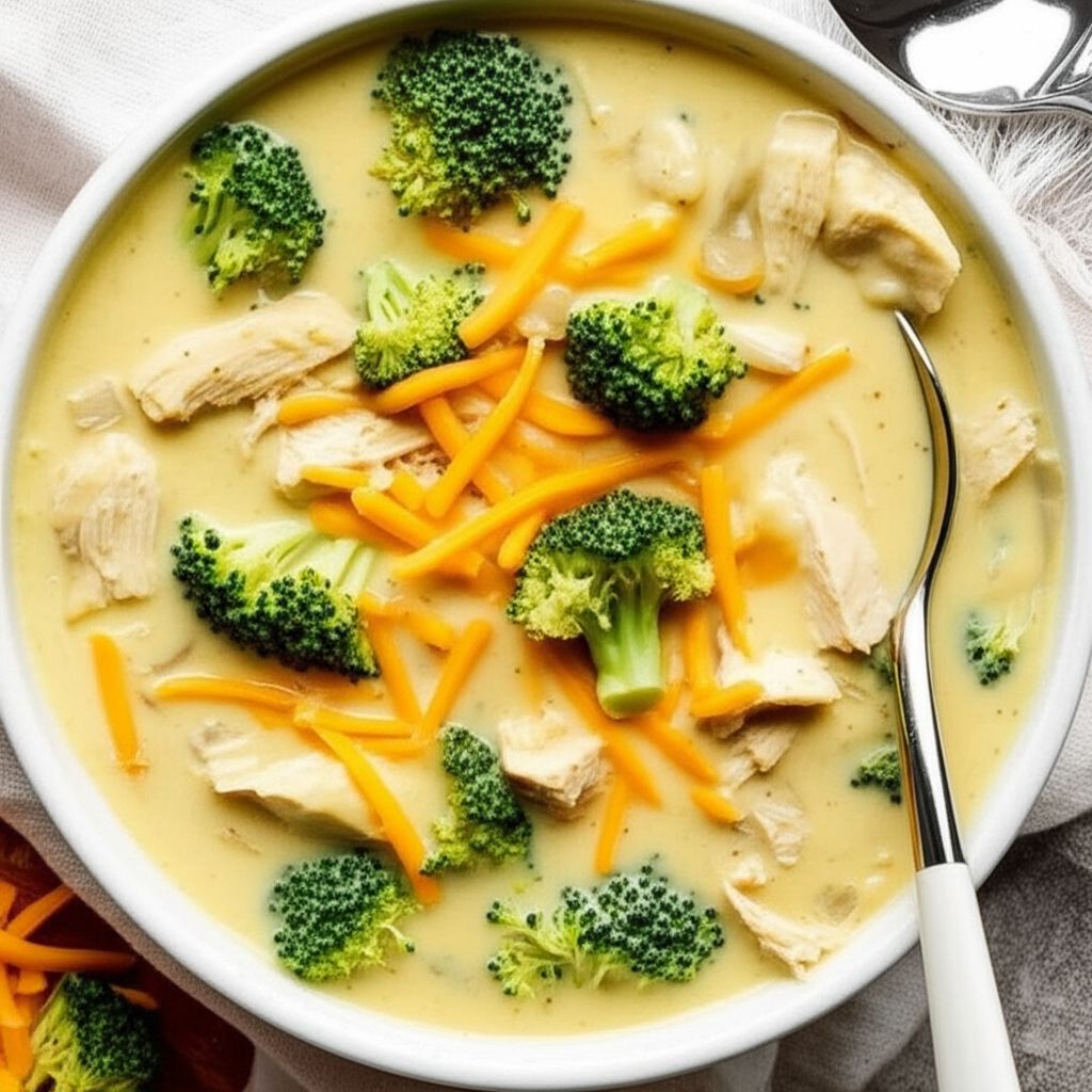 Cheese and Broccoli Chicken Soup