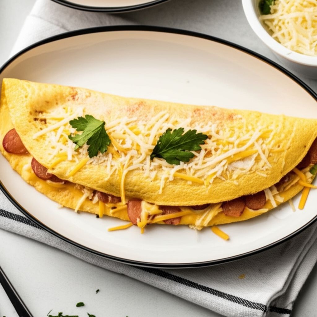 Cheesy Horseradish Omelet