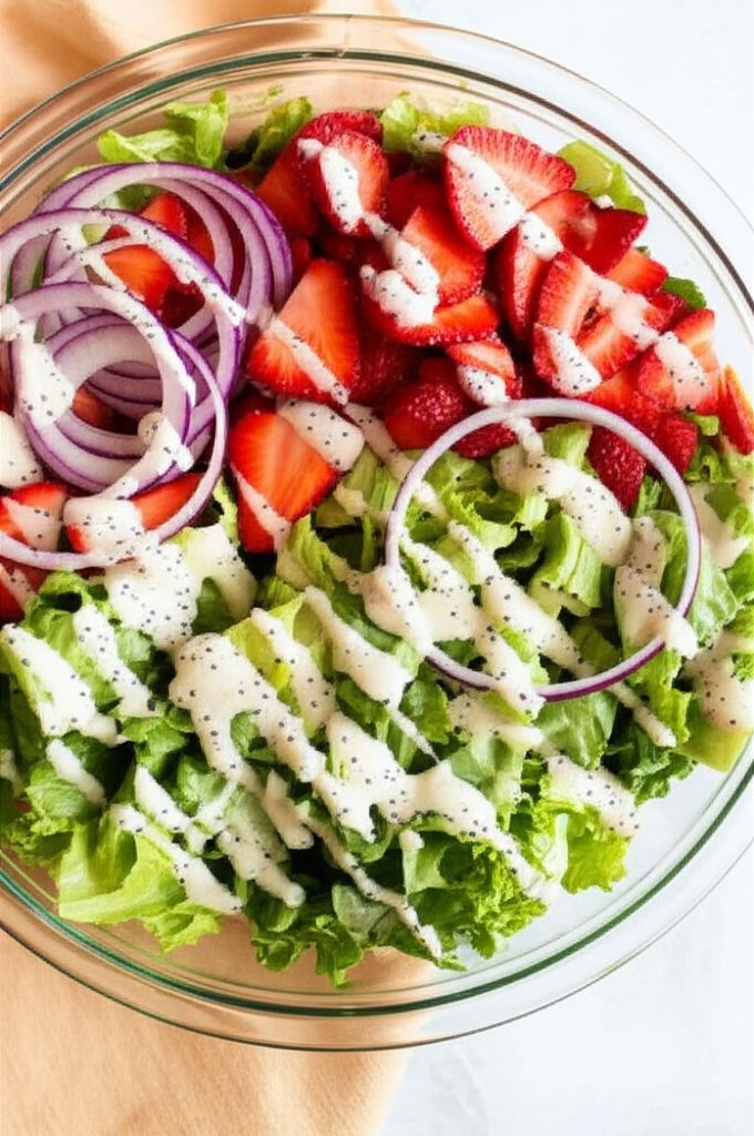 Chelsey's Strawberry Salad with Poppy Seed Dressing