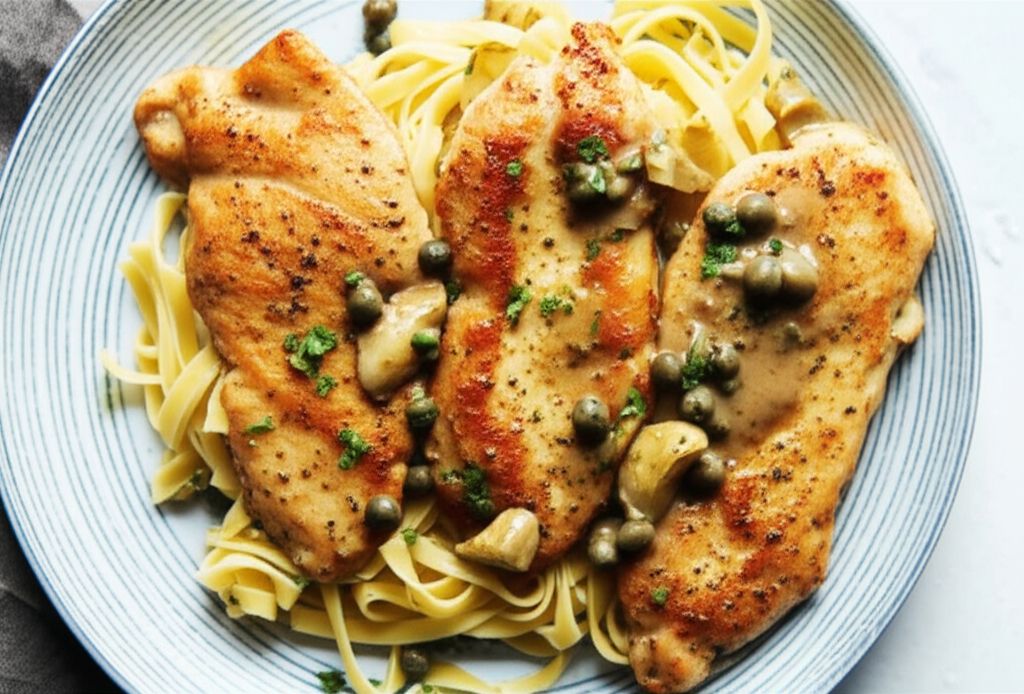 Chicken Piccata with Artichoke Hearts