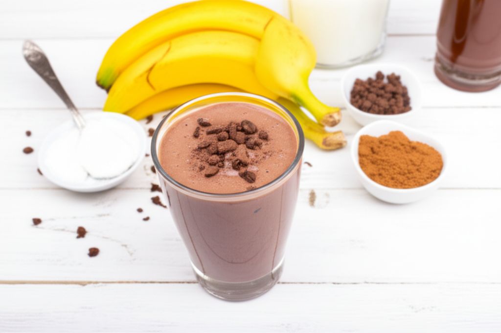 Chocolate Banana Peanut Butter Protein Shake