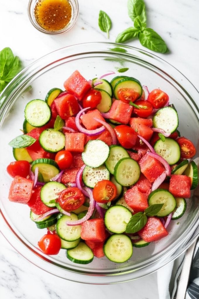 Cucumber Watermelon Salad