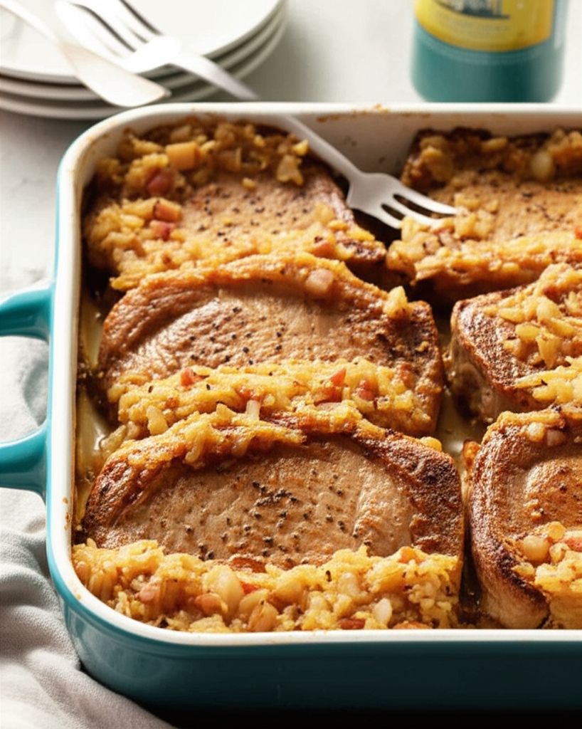 German Pork Chops and Sauerkraut