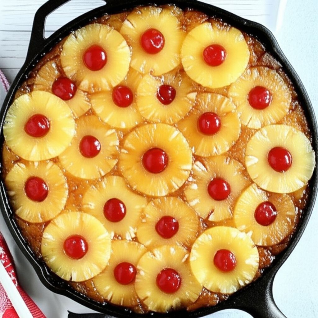 Grandma's Skillet Pineapple Upside-Down Cake