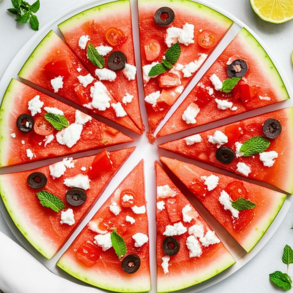 Greek Watermelon Pizza