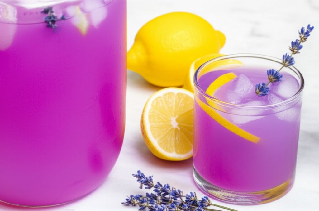 Lavender Lemonade with Hibiscus