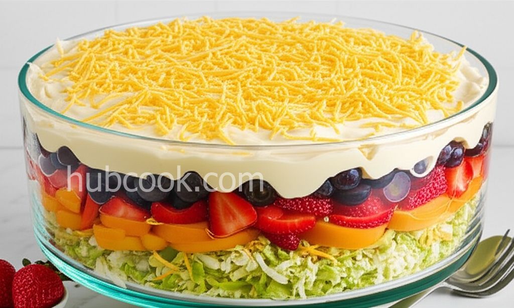 Layered Cheddar-Fruit Salad