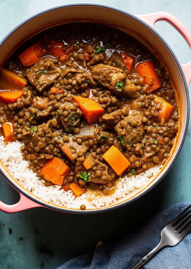 Moroccan Beef and Lentil Stew
